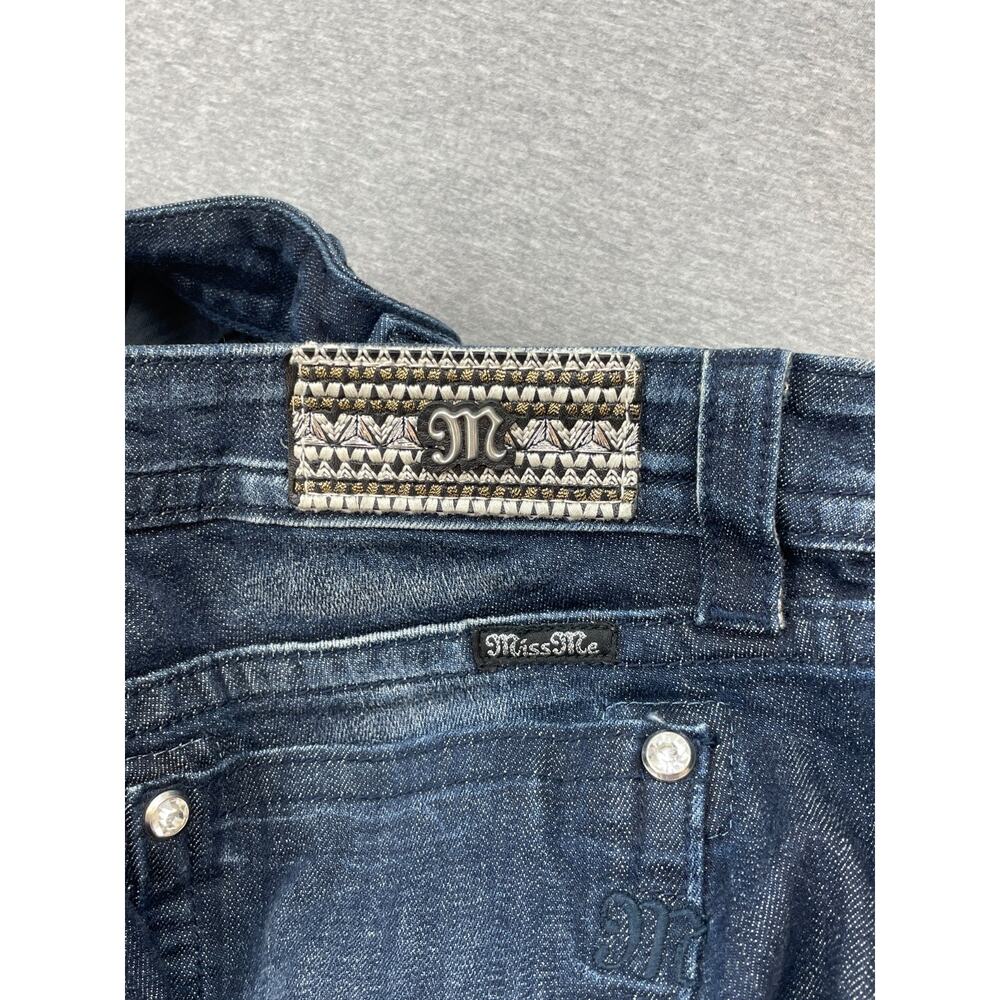 Miss Me Jeans Womens 29 Blue Cotton Blend Stretch Ankle Skinny Leg - Picture 6 of 9